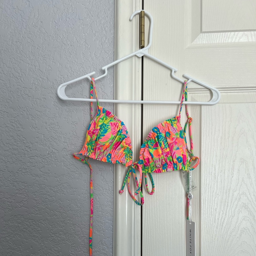 White Fox Boutique Keep Glowing Bikini Top - Picture 2 of 6